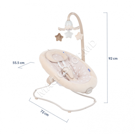 Balansoar electronic multifunctional cu muzica si vibratii Bouncer Stars